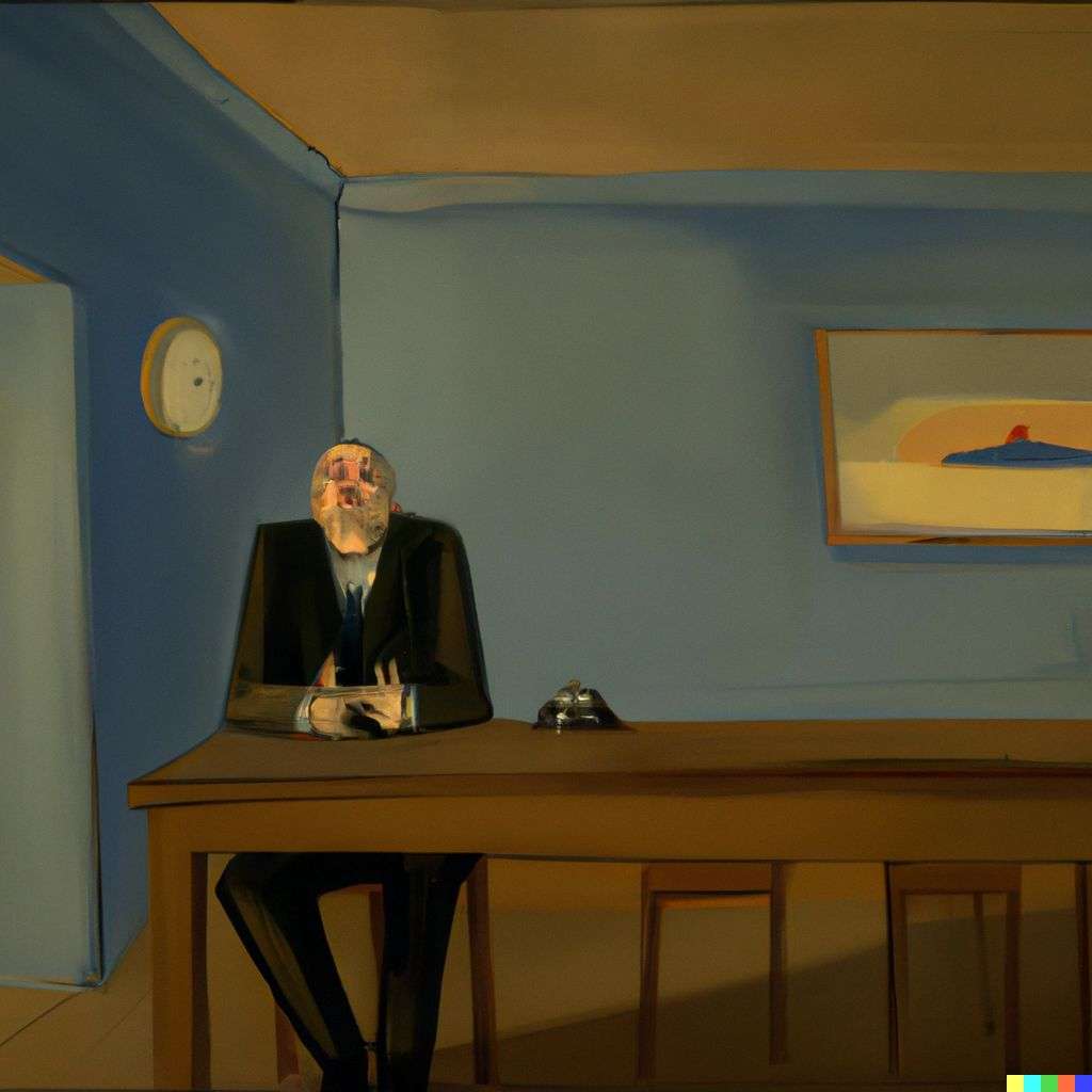 a representation of anxiety, painting by Edward Hopper